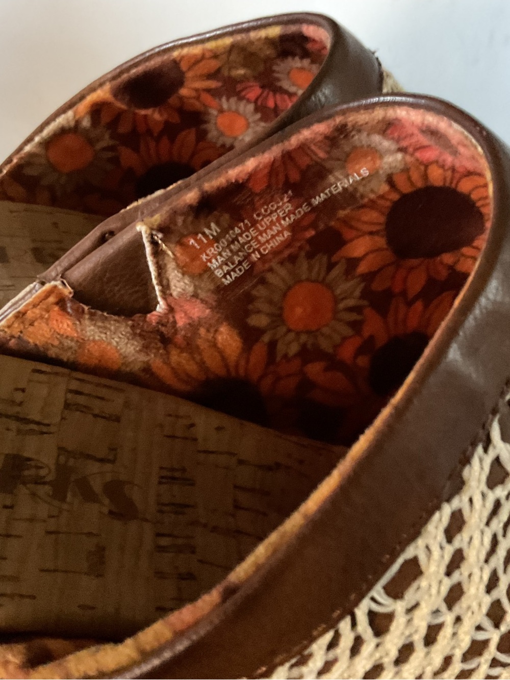 Korks By Kort Ease Nora Slip On Crochet Lace Detail Clog Mule Womens 11M 3" Heel - Picture 3 of 10